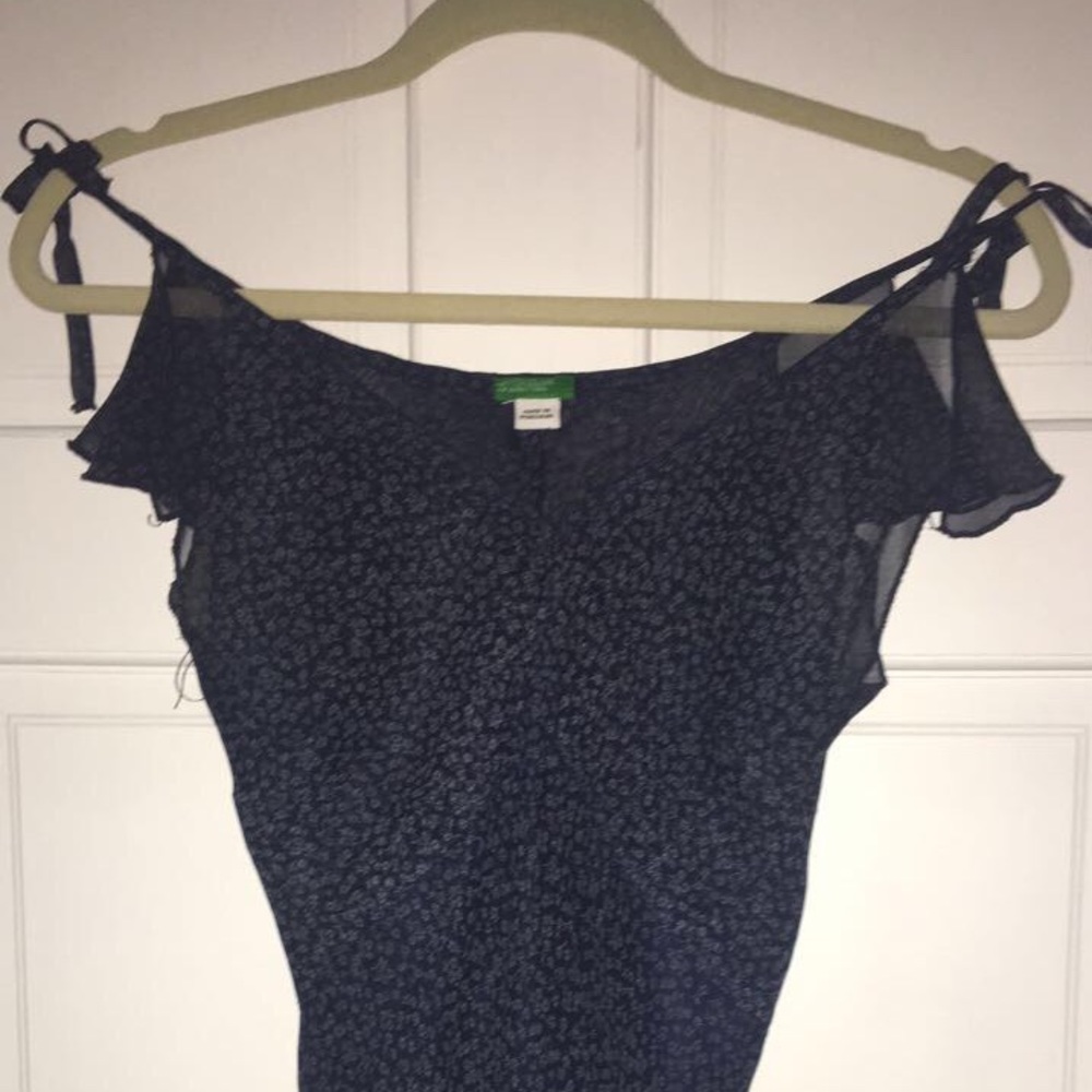 United Colors of Benetton Navy Blue Floral Dress